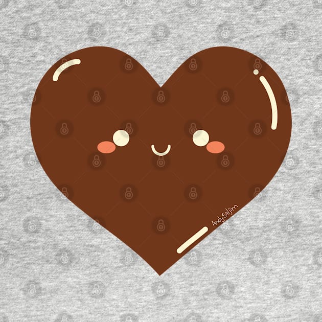 Dark chocolate heart by AndySaljim